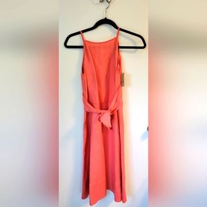 Loft Midi Dress, coral, 4 Petite